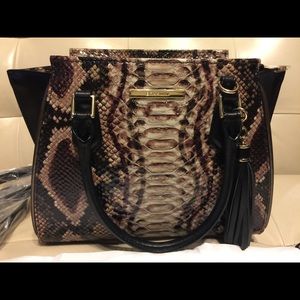 Snake print Brahmin bag.